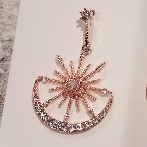 Sun And Moon Earrings - Picture 3 of 4